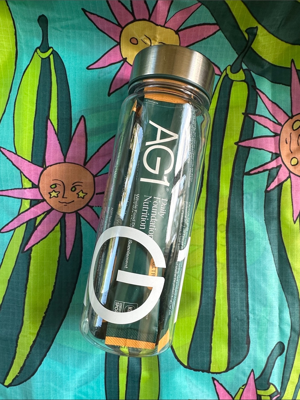 NWT AG1 Branded 16 oz. Tritan Shaker Bottle with Stainless Steel lid